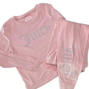 Juicy Coutor Velour Rhinestone 2 piece set